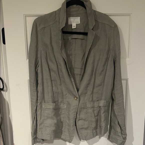 Sage Green Linen Jacket - Picture 1 of 1